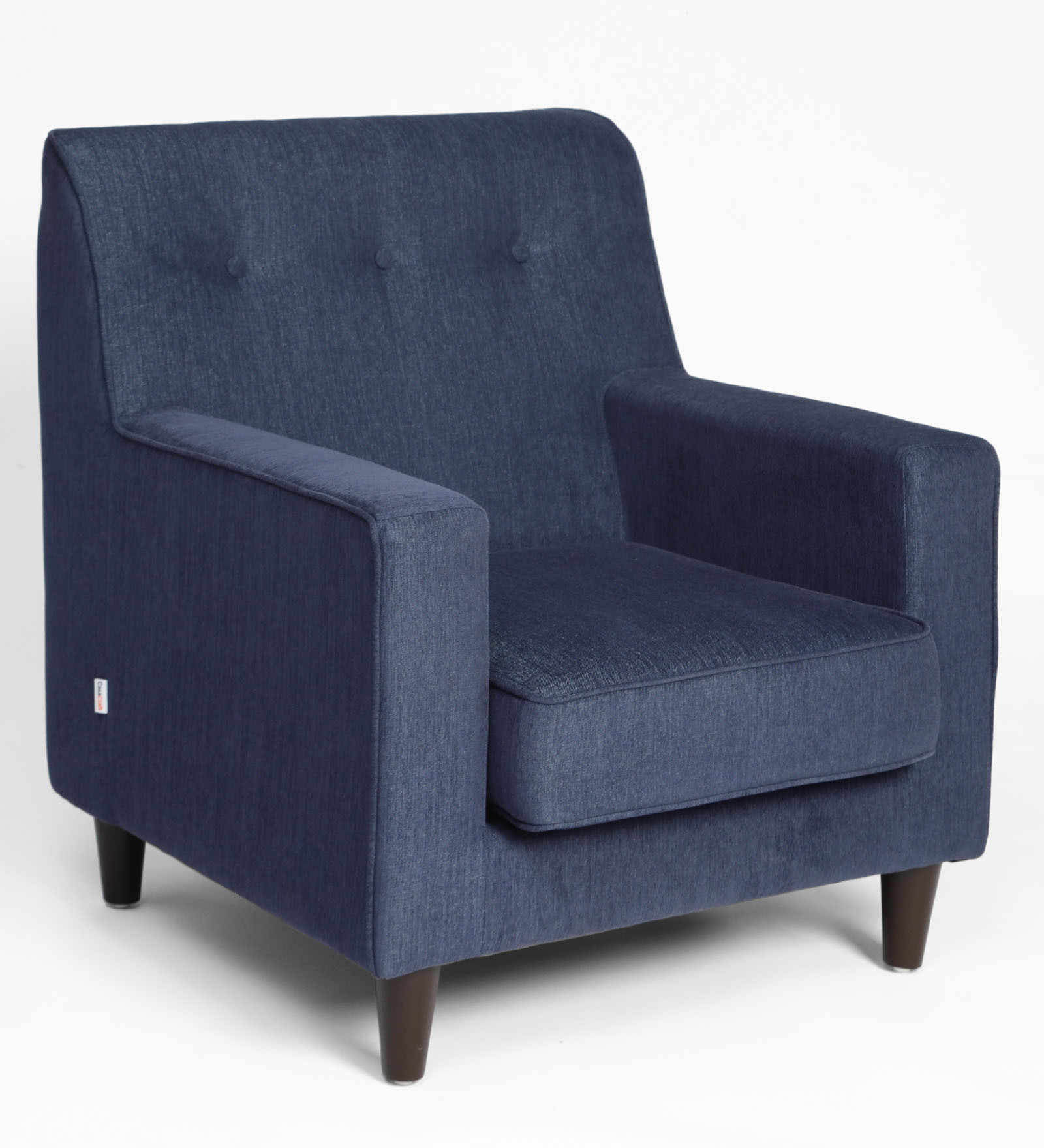 Buena Lounge Chair In Navy Blue Colour
