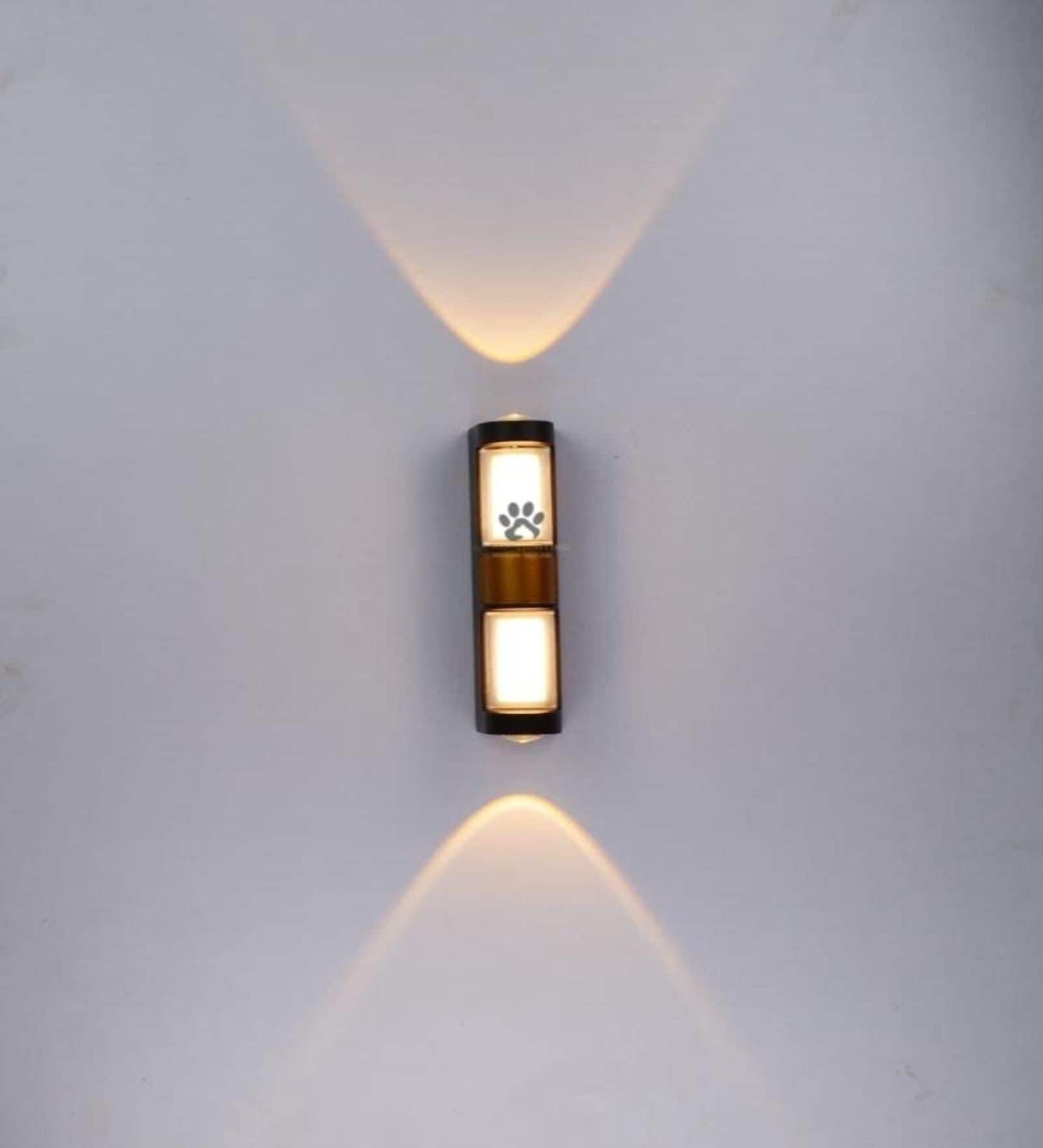 Bulkhead Rainproof 6 Watts 2 Ray Front Warm White LED Outdoor Up & Down Wall Light