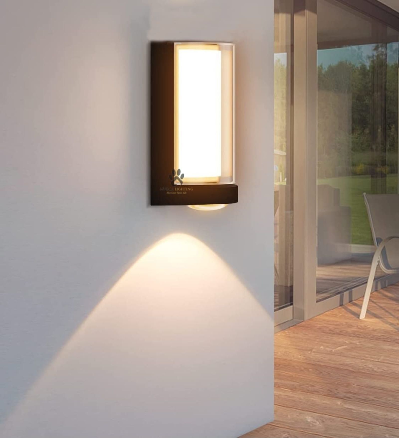 Bulkhead Rainproof LED 21 Watts Warm White Outdoor Front & Down Wall Light