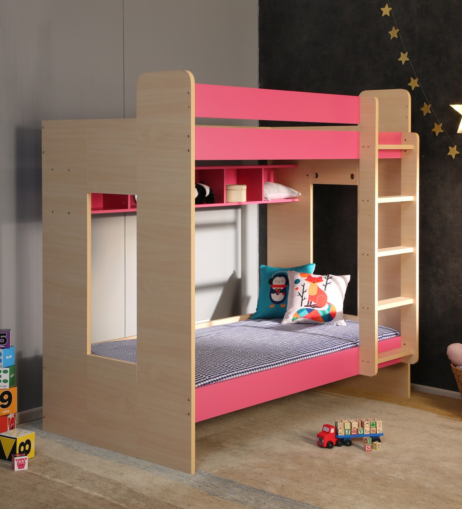 Buy Multi Flexi Bunk Bed with Display Shelves in Pink at 11 OFF by
