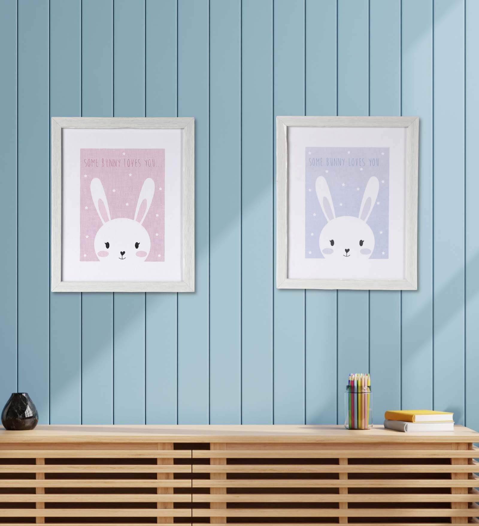 Bunny Multicolour Canvas Set Of 1 Wall Art
