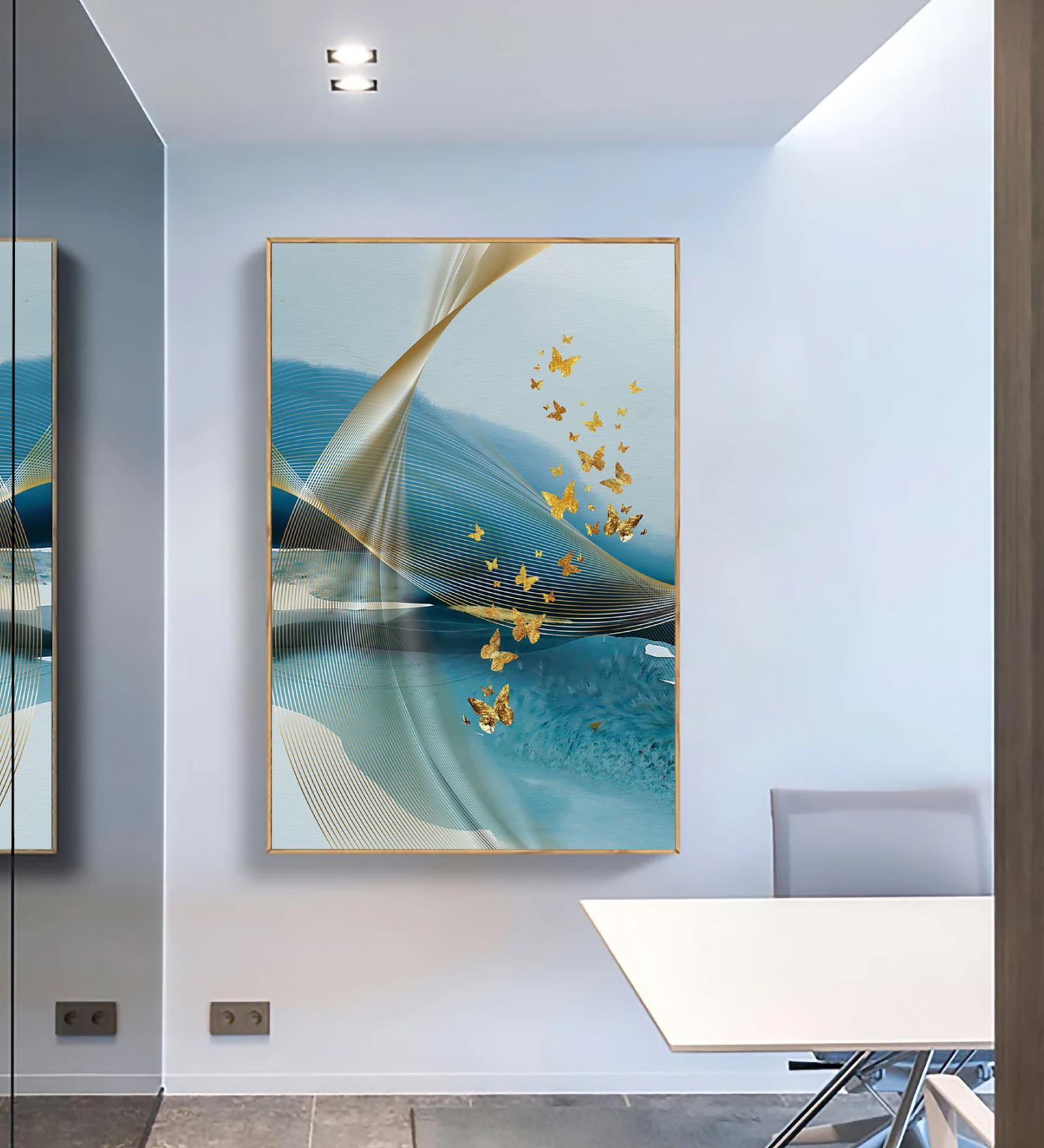 Butterfly Multicolour Synthetic Wood Wall Art