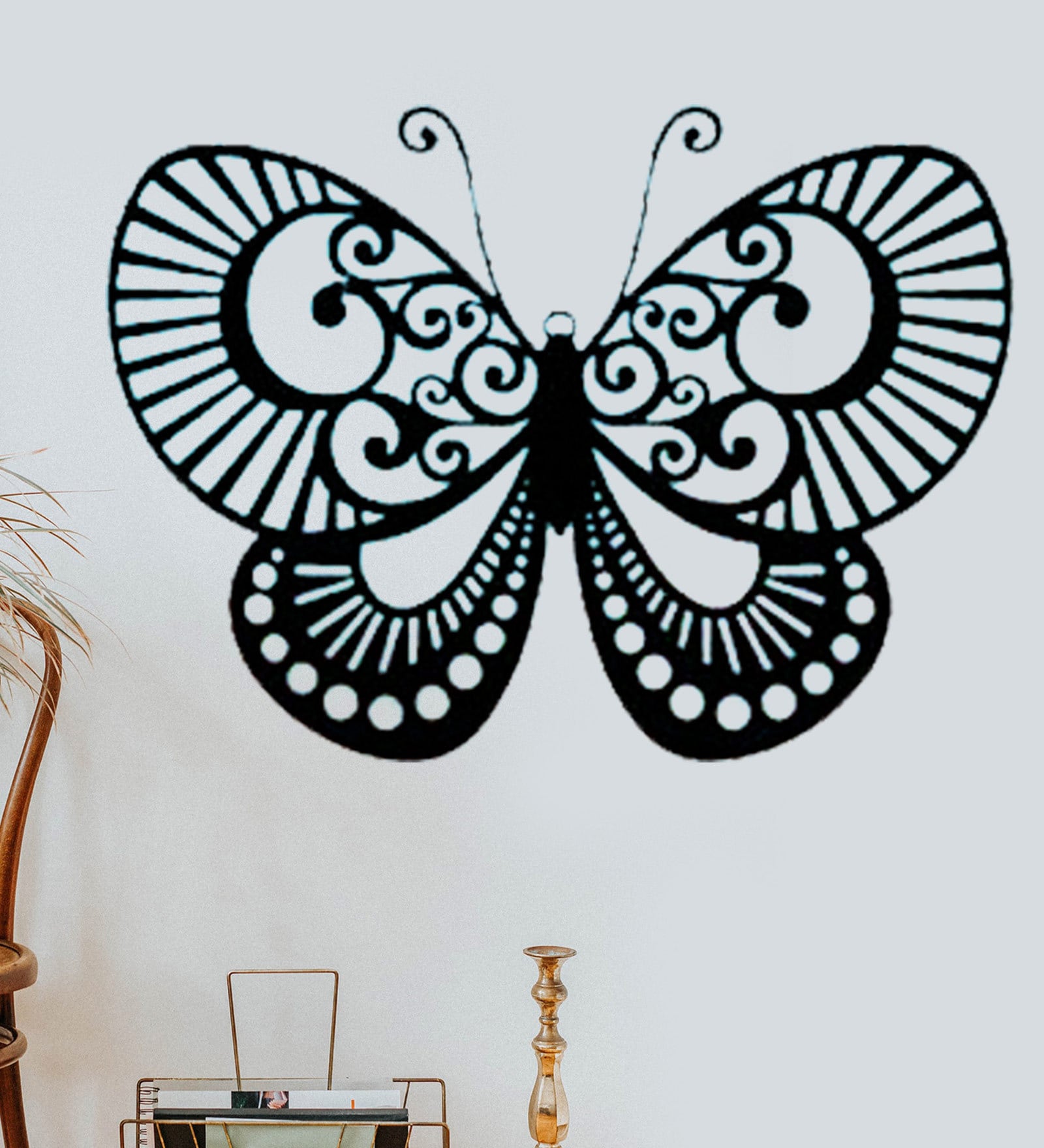 Iron Butterfly Wall Art In Black