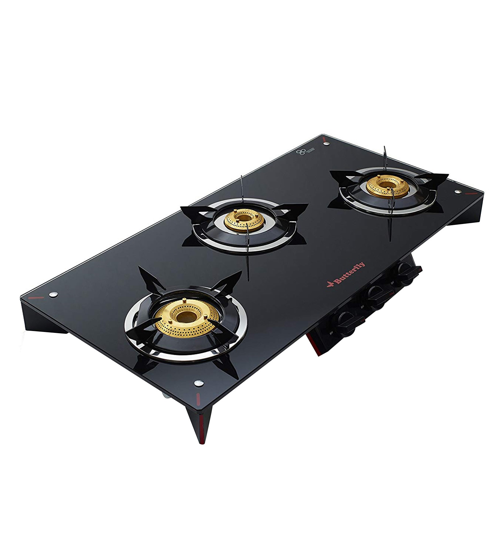 Buy Butterfly Prism 3 Burner Glass Top Stove Online Gas Stoves Gas
