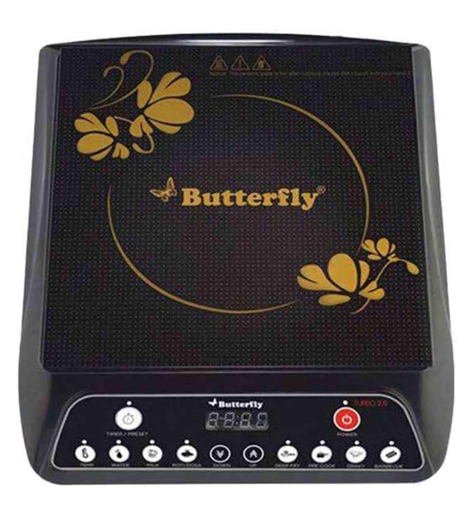 Butterfly Turbo Plus 1800W Power Hob Induction Cooktop in Black Colour Butterfly Turbo Plus 1800W Power Hob Induction Cooktop in Black Colour