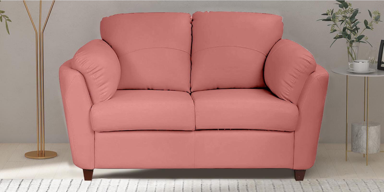 Bucurest Velvet 2 Seater Sofa In Blush Pink Colour