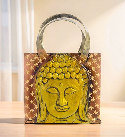 Buddha Copper Iron Magazine Rack