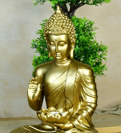 Buddha with Lotus  Figurine