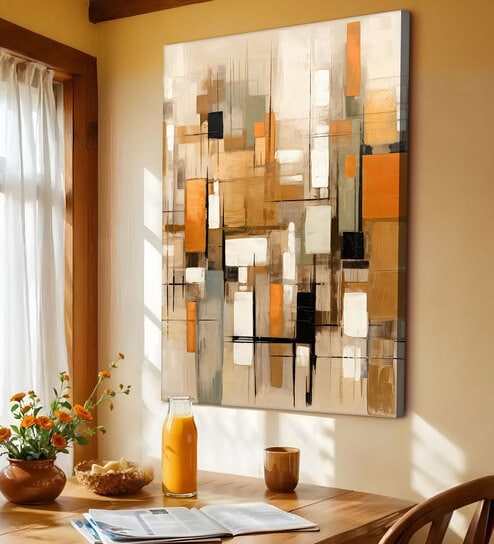 (1Pc) Multicolor Canvas Stretched Abstract  Wall Art