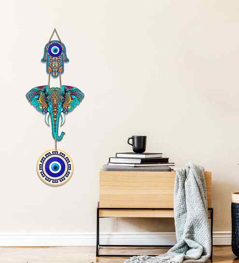 Designer Elephant Wooden Wall Hanging