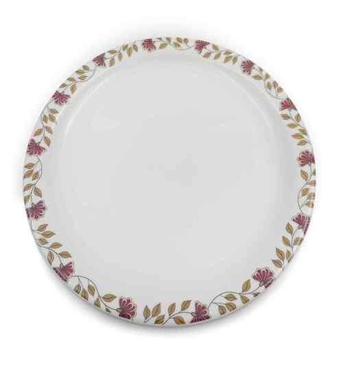 Buffet Plate Set   Garden Flower 12.5  , Stain Free, Glazed Finish, Pure Melamine ,6 nos.