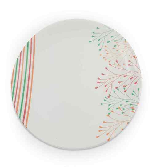 Buffet Plate Set   Rainbow 12.5  , Stain Free, Glazed Finish, Pure Melamine ,6 nos.