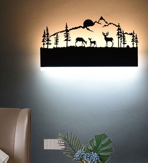 Bush Acrylic Novelty Wall Light (Black)