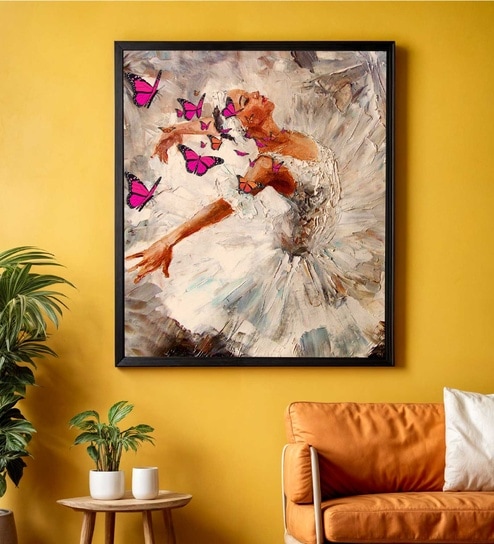 Butterfly Ballerina Printed Canvas Wall Art