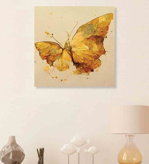 Butterfly Multicolour Canvas Framed Wall Painting