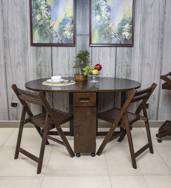 Buy Butterfly 4 Seater Dining Table In Brown Finish By Home Centre Online Modern 4 Seater Dining Tables Dining Furniture Pepperfry Product