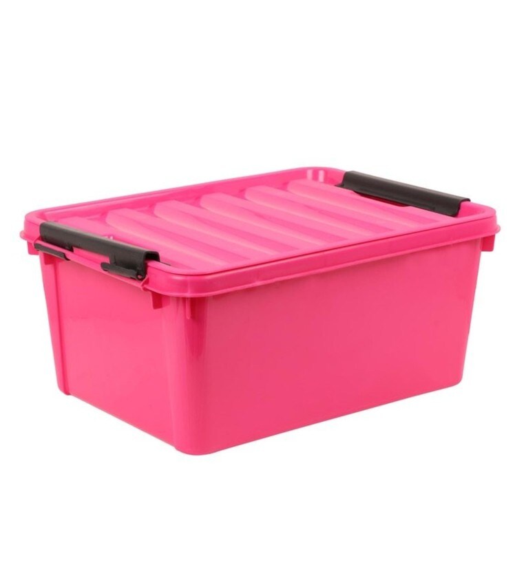 Buy 10 Ltr Plastic Storage Box In Pink Colour By Buckle Up Online
