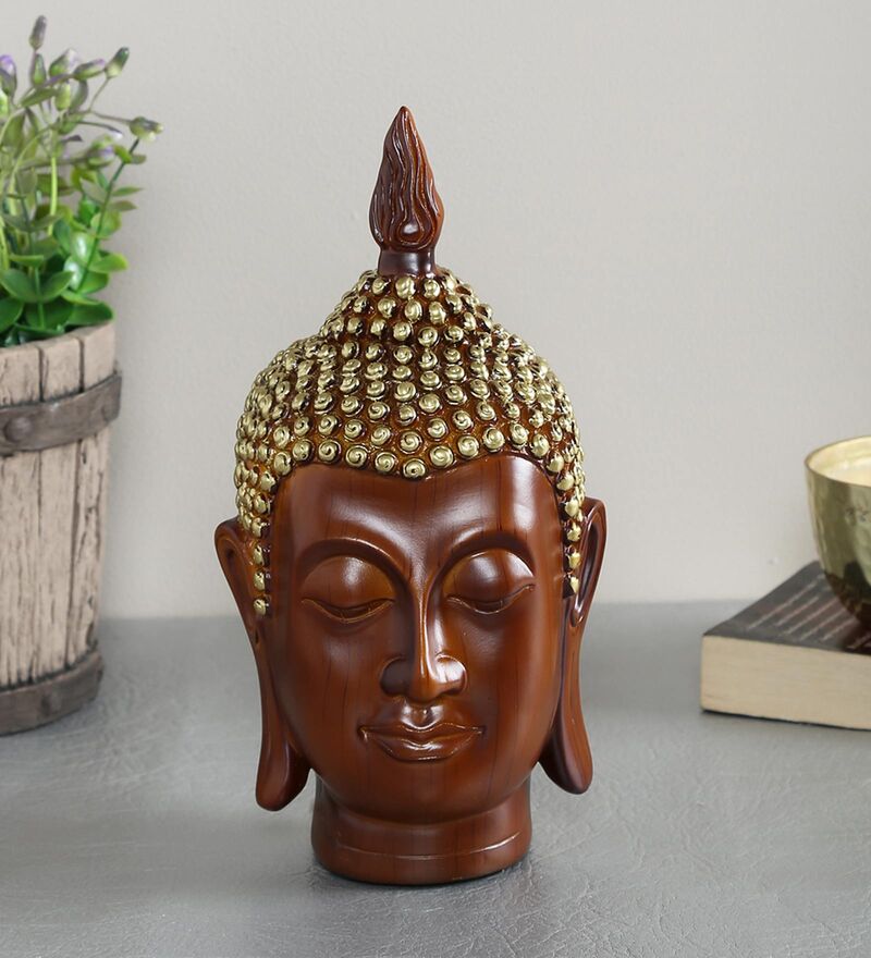 Buy Buddha Face Resin Art with Wooden Vibe by TAYHAA Online - Buddha ...