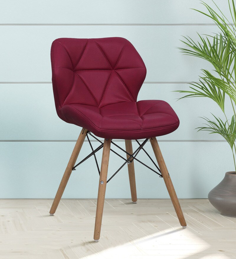 Buy Buick Iconic Chair Maroon In Colour By Furniturstation Online Dsw Replica Chairs Chairs Furniture Pepperfry Product