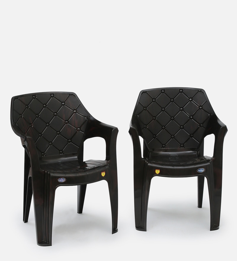Buy Bullet Plastic Chair (Set of 2) in Cherry Colour by Prima Online