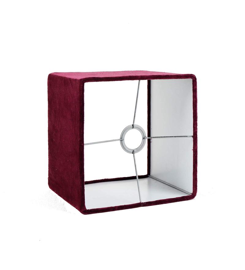 Buy Burgundy Velvet Rectangle Lampshade By Grated Ginger Online Solid