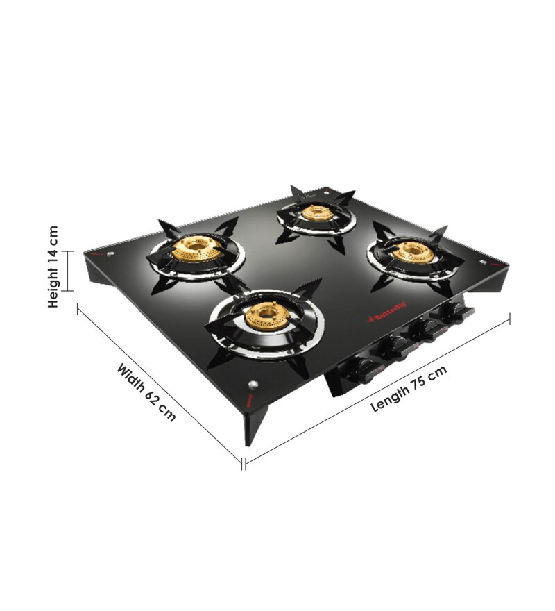 butterfly prism 4 burner gas stove