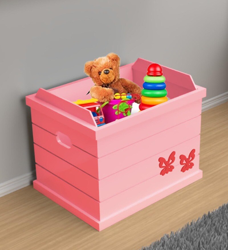Buy Butterfly Kids Storage Basket in Light Pink Colour By Flyfrog