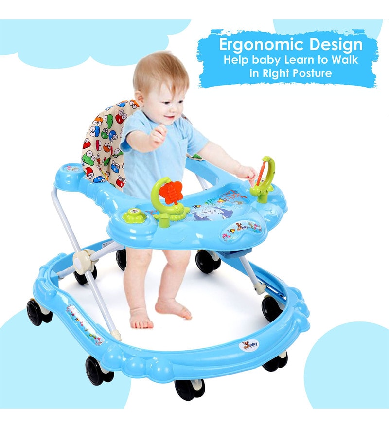Buy Butterfly Walker In Blue Colour by Sunbaby Online Walkers Kids