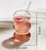 Bubble glass with straw