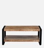 Bubon Solid Wood Coffee table Natural & black Finish