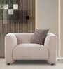 Bucharest Fabric 1 Seater Sofa In Beige Colour