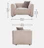 Bucharest Fabric 1 Seater Sofa In Beige Colour
