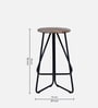 Buckley Metal Bar Stool In Black Colour