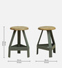 Bucko Metal Seating Stool In Grey Colour