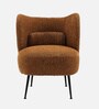 Bucolic Solace Fabric Lounge Chair In Brown Color