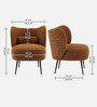 Bucolic Solace Fabric Lounge Chair In Brown Color