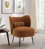 Bucolic Solace Fabric Lounge Chair In Brown Color