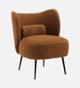 Bucolic Solace Fabric Lounge Chair In Brown Color