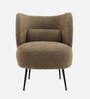 Bucolic Solace Fabric Lounge Chair In Light Brown Colour