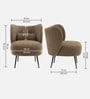 Bucolic Solace Fabric Lounge Chair In Light Brown Colour