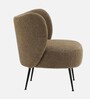 Bucolic Solace Fabric Lounge Chair In Light Brown Colour