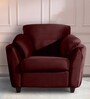 Bucurest Velvet 1 Seater Sofa in Wine Colour