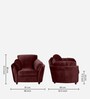 Bucurest Velvet 1 Seater Sofa in Wine Colour