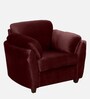 Bucurest Velvet 1 Seater Sofa in Wine Colour