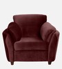 Bucurest Velvet 1 Seater Sofa in Wine Colour