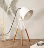 Bud Teak Metal Table Lamp