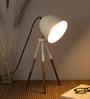 Bud Teak Metal Table Lamp