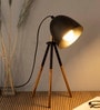 Bud Teak Wood Table Lamp