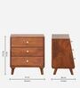 Budapest Solid Wood Bedside Table in Scratch Resistant Honey Oak Finish With Drawers Budapest Solid Wood Bedside Table in Scratch Resistant Honey Oak Finish With Drawers