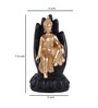 Buddha Black & Gold Polyresin Idol